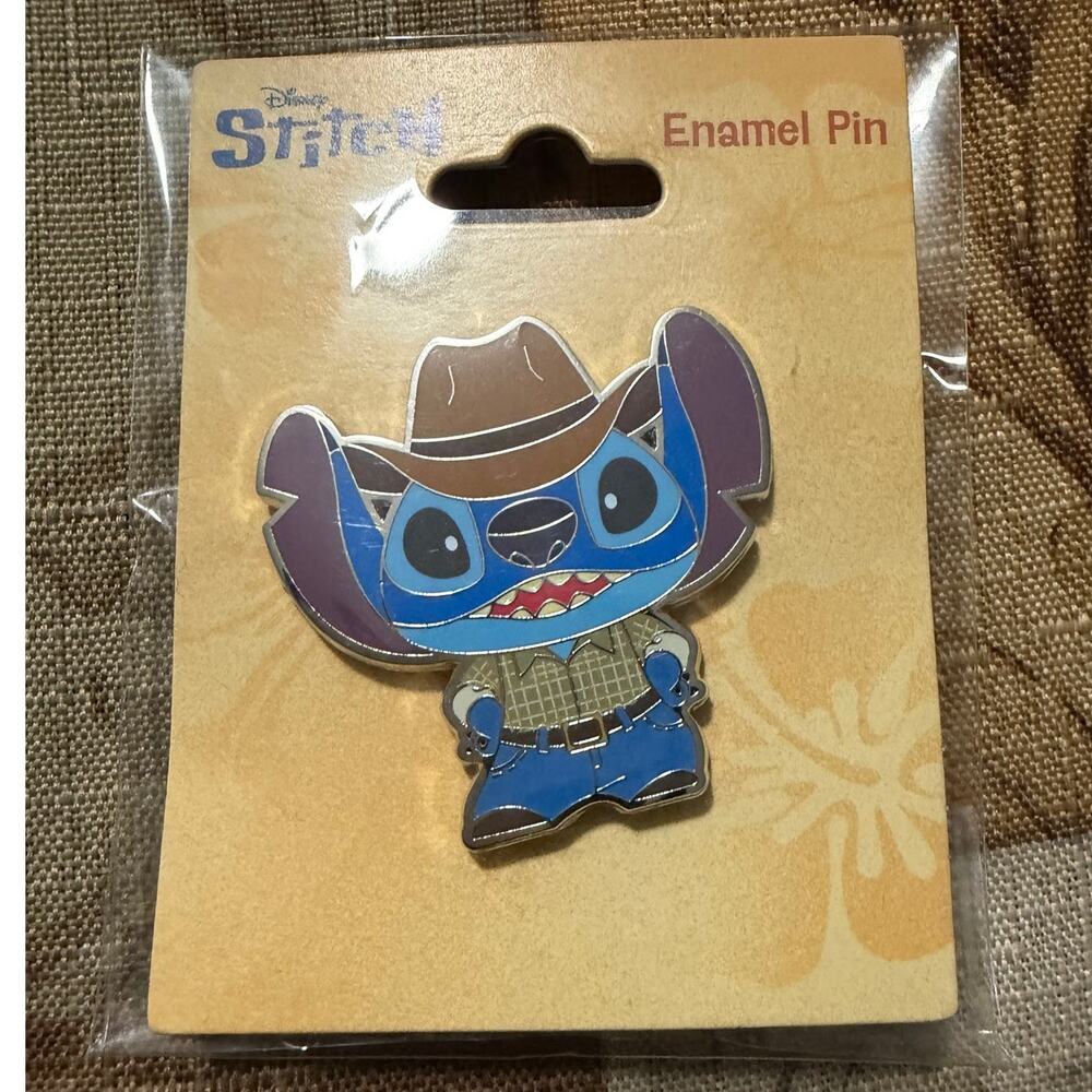Disney Stitch Cowboy Pin NWT